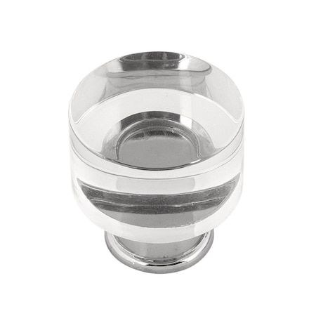 Gan Eden 1.25 in. Midway Cabinet Knob Dia Crysacrylic with Chrome Finish GA1782696