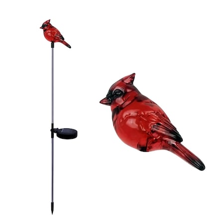 Alpine Multicolored Polyresin 32 in. H Cardinal Outdoor Garden Stake RGG420BB-RD