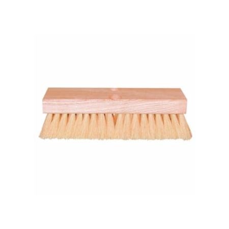 Magnolia Brush Deck Scrub Brush, 10 in Hardwood Block, 2 in Trim L, White Tampico, 12PK 455-10DTL
