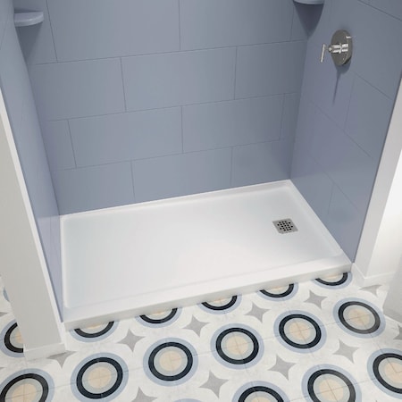Bootz ShowerCast 6030 60'' W.x30''D. Left Drain Shower Floor in Wht 010-1003-00CH