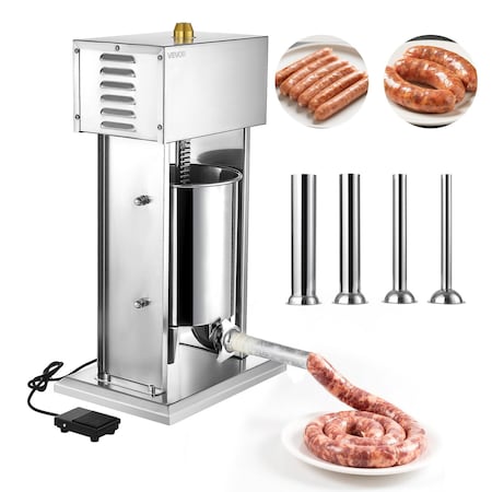 Vevor Electric Sausage Stuffer 22 LBS / 10 L with 4 Tubes for Commercial & Home EVS-10L