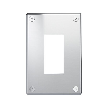 Legrand Wall Plate, 3.74" W, Stainless Steel WSP61G1PS