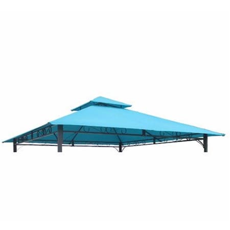 International Caravan 10 ft. Gazebo Canopy St. Kitts Replacement Top, Aqua Blue YF-3136B-CNP- AB