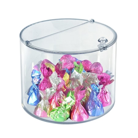 Azar Displays Round Candy Bin with Magnetic Lid - 1.06 Gallons 400429