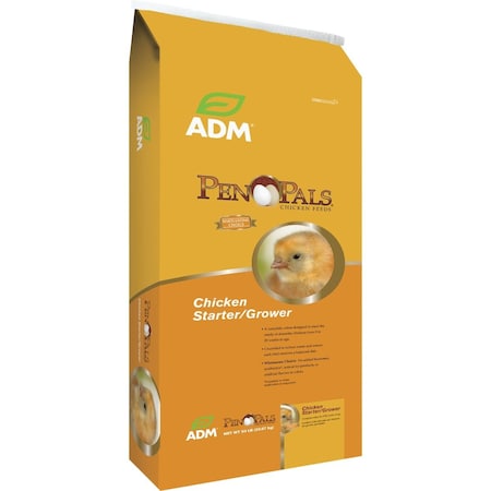 Adm Pen Pals 50 Lb. Medicated Chicken Starter/Grower Chicken Feed 70009ACF44