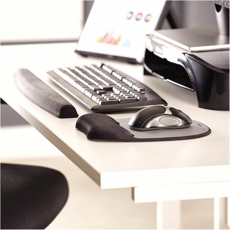 Fellowes Fellowes, Memory Foam Keyboard Wrist Rest, 19 5/16 X 2 5/16, Black 9178201