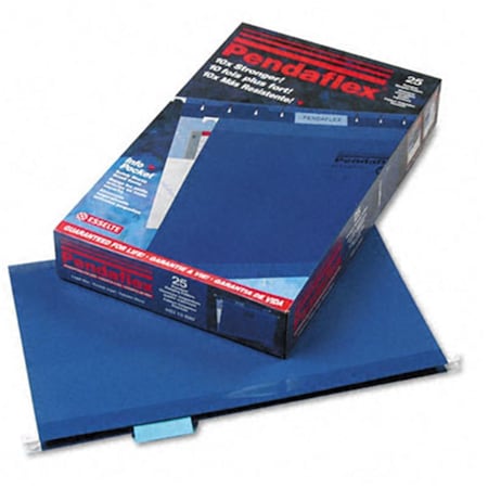 Pendaflex Reinforced Hanging File Folders- Kraft- Legal- Navy- 25/Box, 25PK 415315NAV