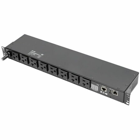 Eaton 1.9kW Single-Phase Switched PDU, LX Interface, 120V Outlets 8 5-15/20R, NEMA PDUMH20NET2LX