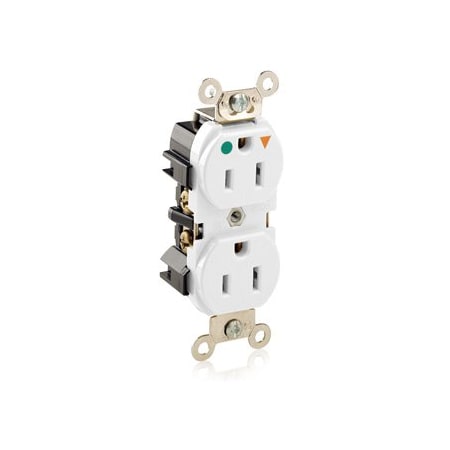 Leviton Hospital Grade Duplex Receptacle, 15 Amp, 125 Volt 8200-IGW