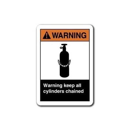 Signmission 10 in Height, Plastic, 10" x 7", ANSI-710WS Warning Keep All Cylinders ANSI-710WS Warning Keep All Cylinders