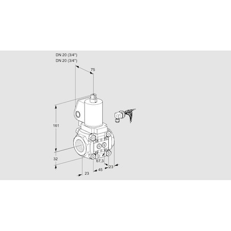 Honeywell Kromschroder Gas Solenoid Valve - Class A, 500 mbar, IP65, EN 161 KS88032201