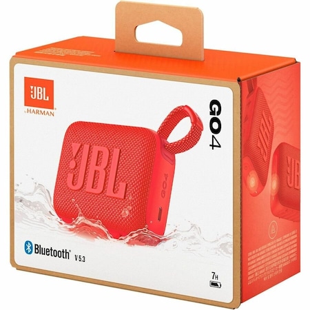 Jbl Go 4 Waterproof Bluetooth Speaker, Red JBLGO4REDAM