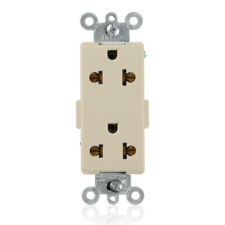 Leviton Receptacle Outlet, 15A, Ivory, 125/250V 5835-I