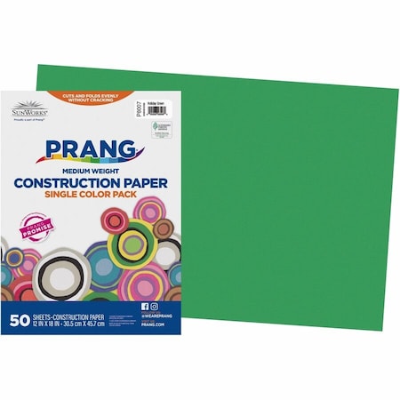 Sunworks Construction Paper, Green, 50PK PAC8007