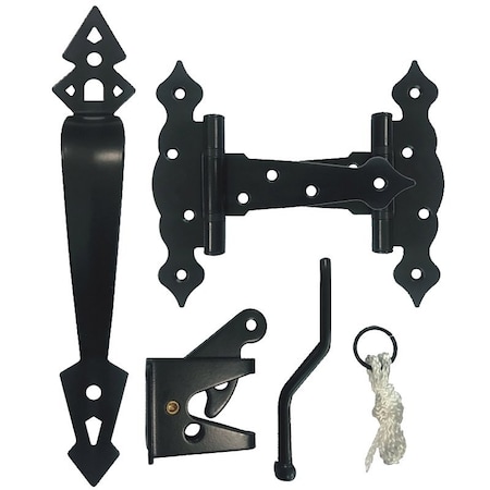 Nuvo Iron KIT COMBO GATE DECOR STEEL BLK HDWGCKH/B