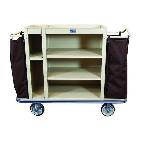 Royal Basket Trucks Housekeeping Cart, 47" H, 8" Caster G58-TNX-M3C-22N