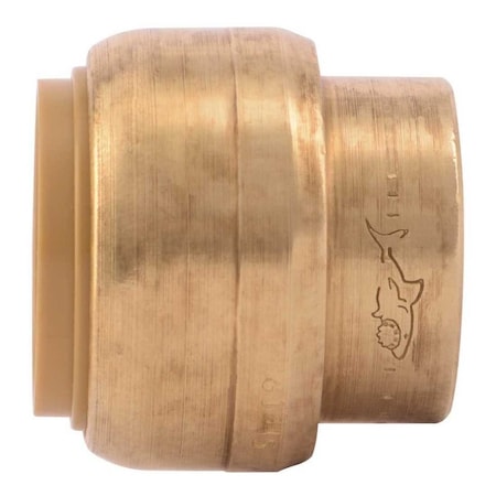 Sharkbite Brass Pipe End Cap: 3/4" Fitting, Push-to-Connect x Push-to-Connect, Lead Free U518LF
