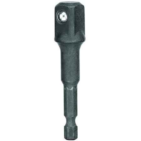 Dewalt IMPACT READY HEX SHANK SOCKET ADAPTER, BLACK OXIDE, HEX X SQUARE DRIVE, .25 MALE DW2547IR