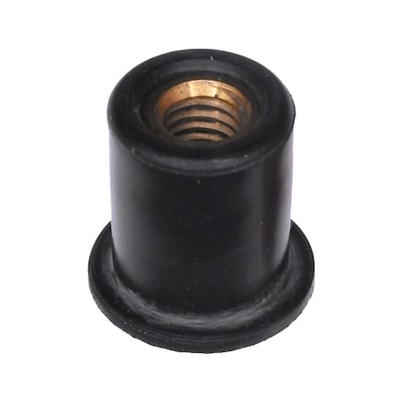 Auveco Rubber Nut M6-1.0630 Length, 25PK 16251