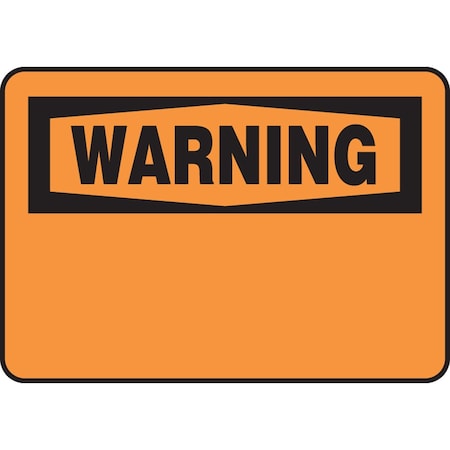 Accuform Warning Safety Label, 312 in Width, 5 in Height, WARNING Blank Legend, 6 mil Adhesive DuraVinyl LRBH333XVE
