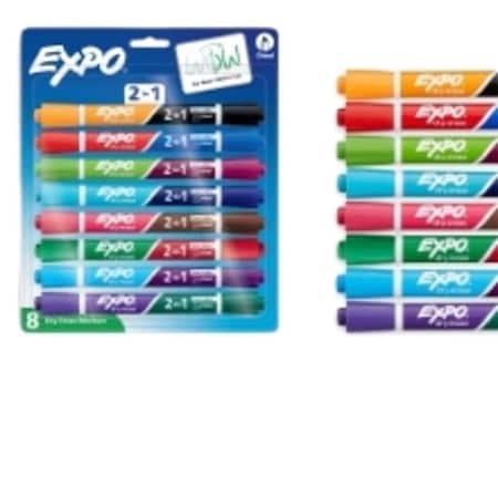 Expo Dry Erase Marker, Chisel, Assorted, PK8 1944658A