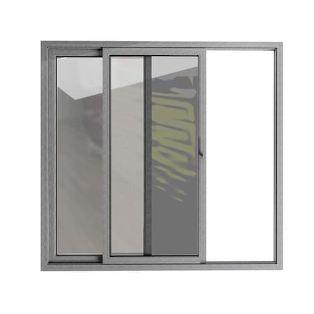 Vdomdoors Patio Exterior Metal-Plastic Sliding Doors / Patio 8166 Grey Ash 72" x 80" Right active door / Temp PATIO8166SS-7280-RH