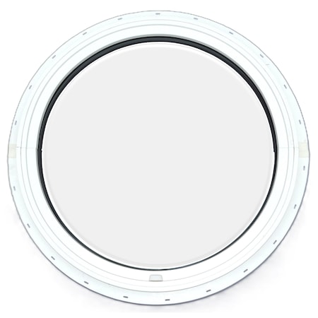 Factory 2U Windows Circle Window, 16 1/4 in x 16 1/4 in, White, Vinyl Frame, Double Pane Insulated Low-E Glass 803222