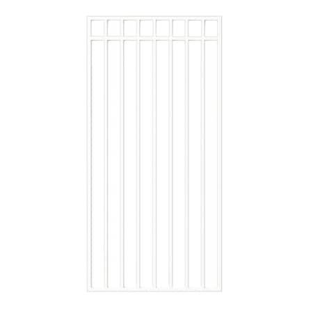 Nuvo Iron 33-in W x 68-in H Glossy Wht Coral Gate36-in W Opening Self Close Hardware W/Dbl Side Handle ICG03368GW