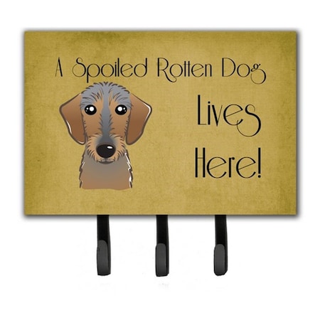 Carolines Treasures Wirehaired Dachshund Spoiled Dog Lives Here Leash and Key Holder BB1481TH68