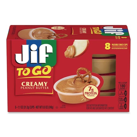 Jif Creamy Peanut Butter Cups, 1.1 oz Cup, 8PK SMU65642