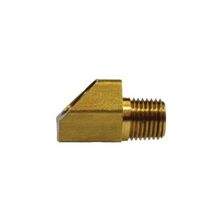 Midland Industries ELBOW 45 DEG 3/8IN FEM INVERTED FLRD BRS 12076