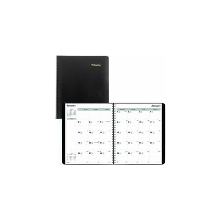 Blueline Plan and Link Monthly Planner, 11in x 9.06in, Black Cover, 16-Months: Sept 2024 to Dec 2025 C1512.81T