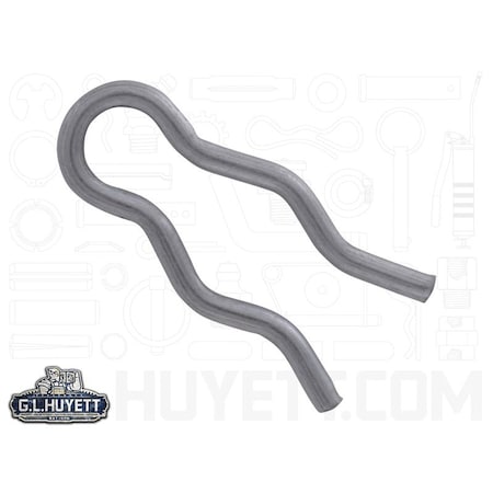 Huyett Hair Pin, Zinc Plated Spring Steel, 0.035 in Wire Dia x 0.469 in Length BPXZ-401