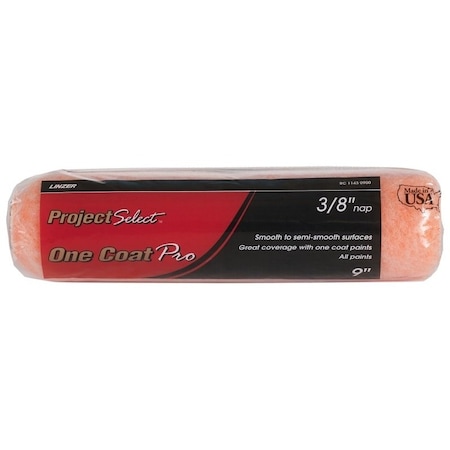 Linzer Roller Cover, 3/8 in Thick Nap, 9 in L, Polyester Cover RC1143