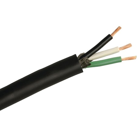 Southwire Multi-Conductor Cable, SJEOOW, 10 AWG, 3 C, Black, TPE, Stranded, 300V, Indoor/Outdoor, 250 ft 55044801