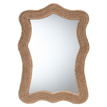 Bali & Pari Quiana Coastal Woven Rope Accent Wall Mirror 256-14156-ZORO
