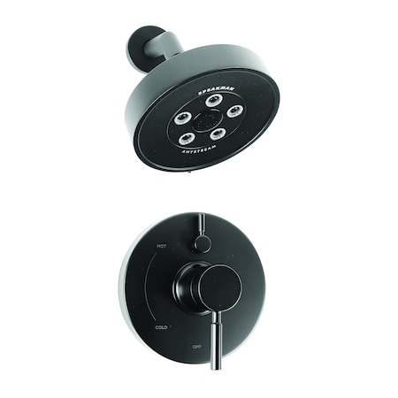 Speakman Diverter Trim and Shower Combination (Valve Not included), 2.0 GPM, Matte Black SLV-1410-MB-E2