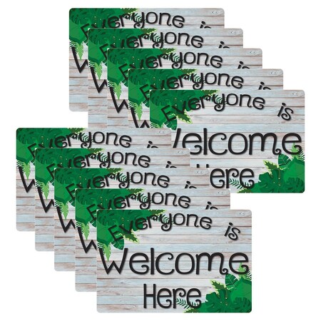 Smart Poly Computer Mouse Pad, 8in. x 10in., Everyone is Welcome Here, Beech Wood, Greenery, 10PK 97110