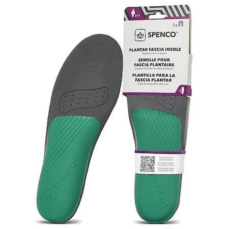 Spenco Insole, Green/Black, Size Women 5-11, PR 92364