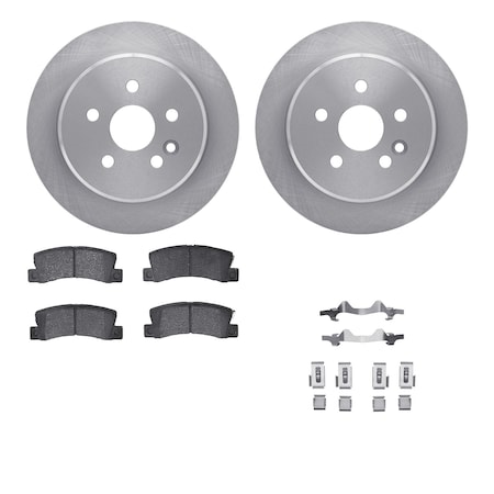 Dynamic Friction Co DFC Brake Rotor with 5000 Brake Pads and Hardware Kit 6512-76233