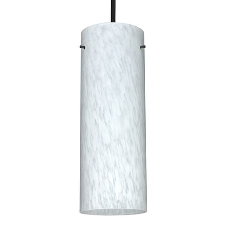 Besa Lighting Besa Stilo 18 Stem Pendant, Carrera, Black Finish, 1x 11W LED 1TT-412819-LED-BK