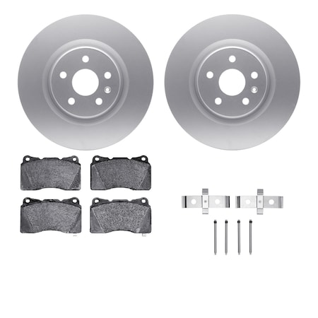 Dynamic Friction Co DFC GEOSPEC Coated Rotors with 5000 Brake Pads - Ceramic and Hardware 4512-45056