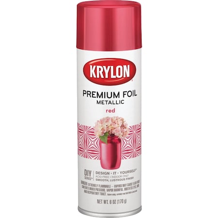 Krylon 8 Oz. Premium Foil Metallic Red Spray Paint K01080000