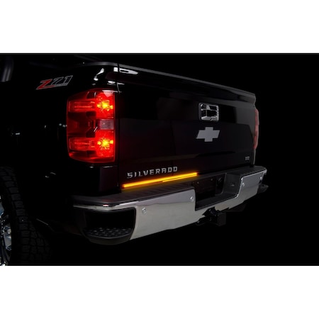 Putco Light Bar, LED; 48 Inch Length; Blue Strobe Chip On Board LED; Clear Lens; Black Housing; Surface 92011-48