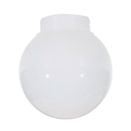 Satco Lexan White Ball 6 inch Diameter 3-11/64 inch Screw Fitter 50/727