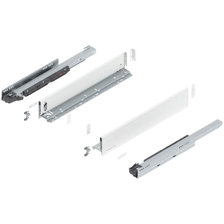 Blum 20in. M Height Legrabox Gray Drawer Set, 125 Lbs Weight Rating 770M50S0S