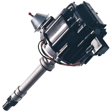 Powerplay V8 HEI Unpolished Black Cap & Coil Race Distributor for Chevy PO3629820