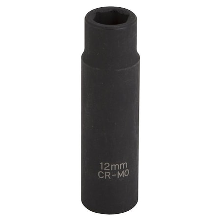 Vulcan Deep Impact Socket, 12 mm Socket, Black Phosphate, MT6580210 MT6580210