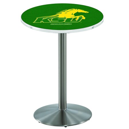 Holland Bar Stool Co 36" Stainless Steel Kentucky State University Pub Table, 36" dia. Top L214S3636KYStUn