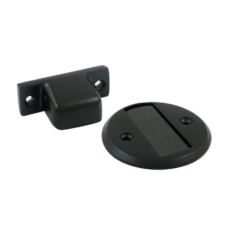 Patioplus Magnetic Door Holder Flush 2.5 in. Diameter, Black Solid PA575195